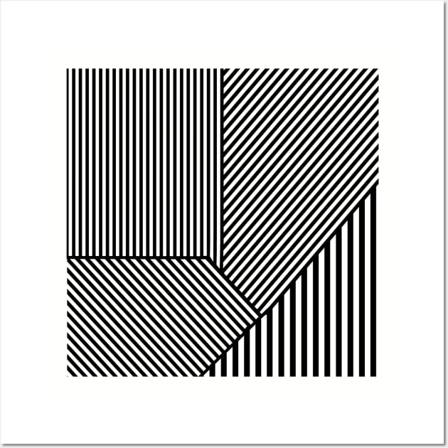 Crazy Black and White Stripes Wall Art by Scarebaby